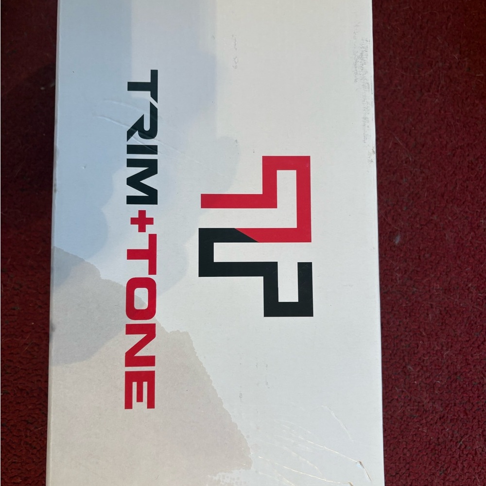 Trim + Tone White Box with Red Accents